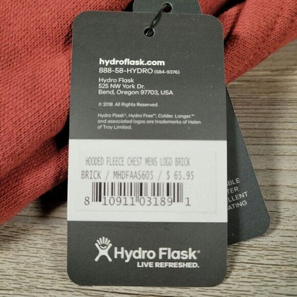Hydro Flask Men's Hooded Fleece Logo Sweatshirt Sz S - Picture 8 of 9